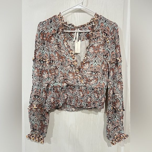 Anthropologie Tops - FINAL PRICE NWT Anthropologie Multicolor Patterned Blouse